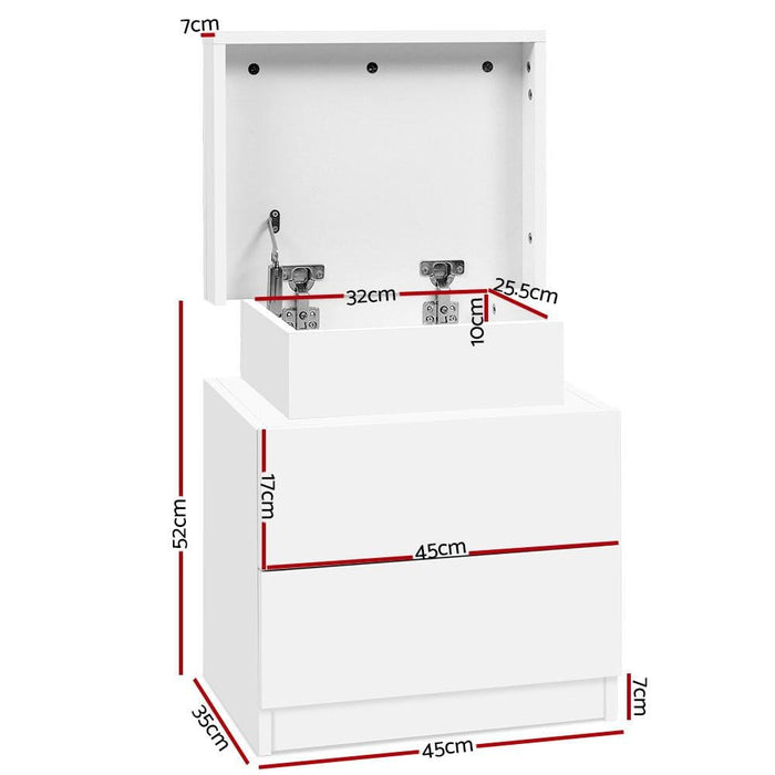 Artiss Bedside Tables 2 Drawers Side Table Storage