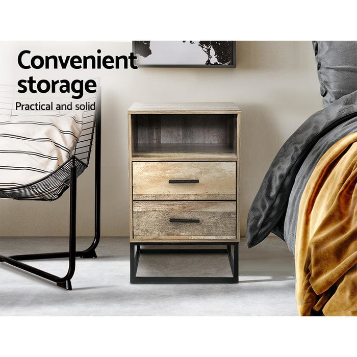 Artiss Bedside Tables Drawers Side Table Nightstand Storage