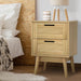 Artiss Bedside Tables Rattan 2 Drawers Side Table