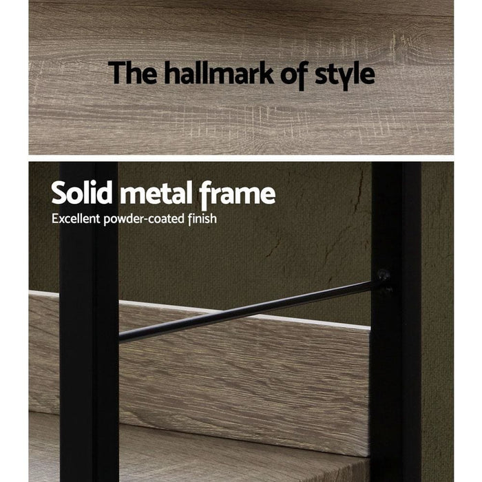 Artiss Book Shelf Display Shelves Corner Wall Wood Metal