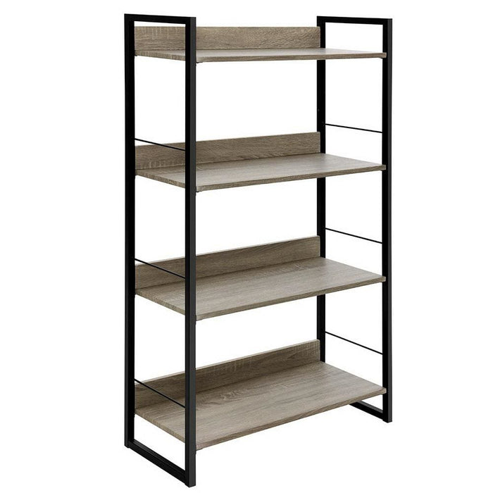 Artiss Book Shelf Display Shelves Corner Wall Wood Metal
