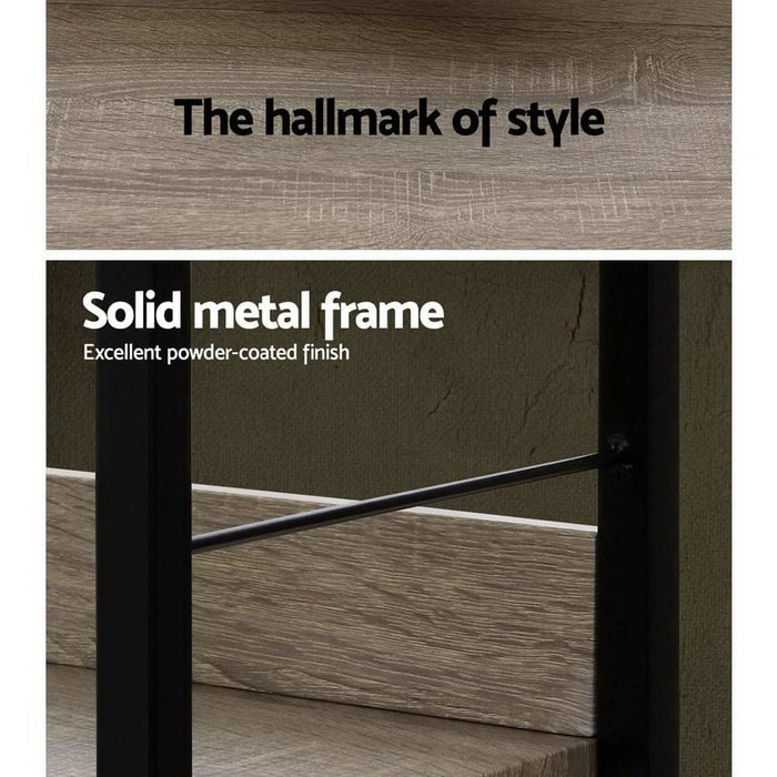 Artiss Book Shelf Display Shelves Corner Wall Wood Metal