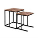 Artiss Coffee Table Nesting Side Tables Wooden Rustic