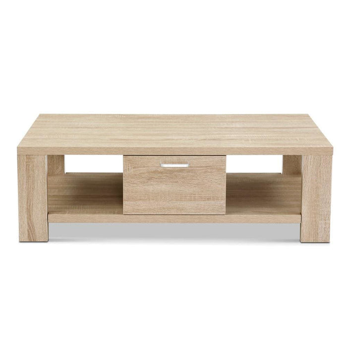 Artiss Coffee Table Wooden Shelf Storage Drawer Living