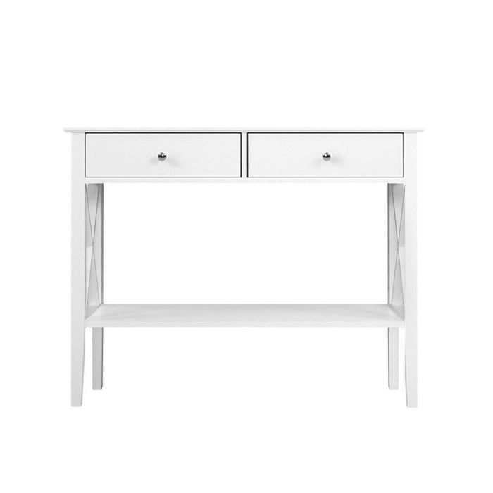 Artiss Console Table Hall Side Entry 2 Drawers Display
