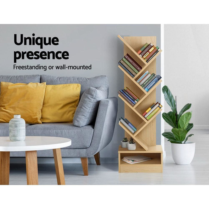 Artiss Display Shelf 7-shelf Tree Bookshelf Book Storage