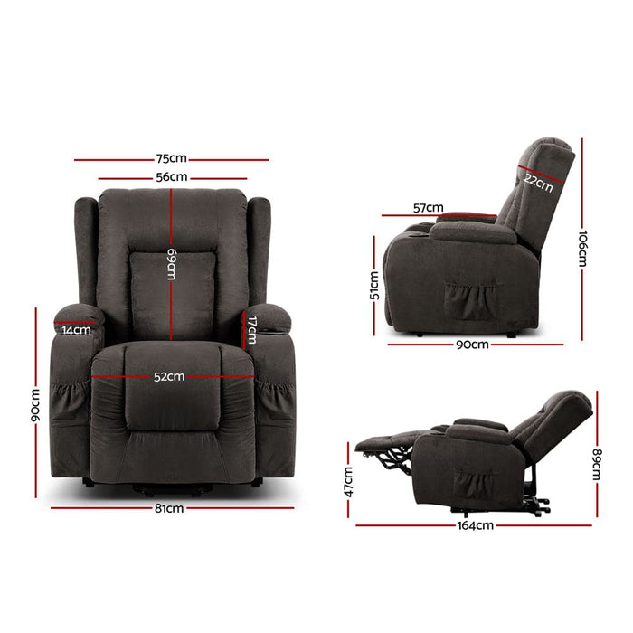 Artiss Electric Recliner Chair Lift Heated Massage Chairs