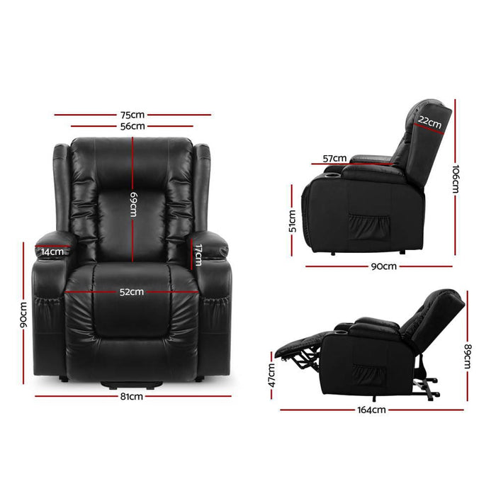 Artiss Electric Recliner Chair Lift Heated Massage Chairs