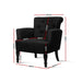 Artiss French Lorraine Chair Retro Wing - Black