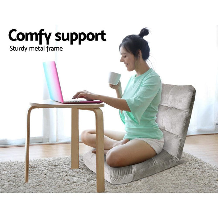 Artiss Lounge Sofa Floor Recliner Futon Chaise Folding