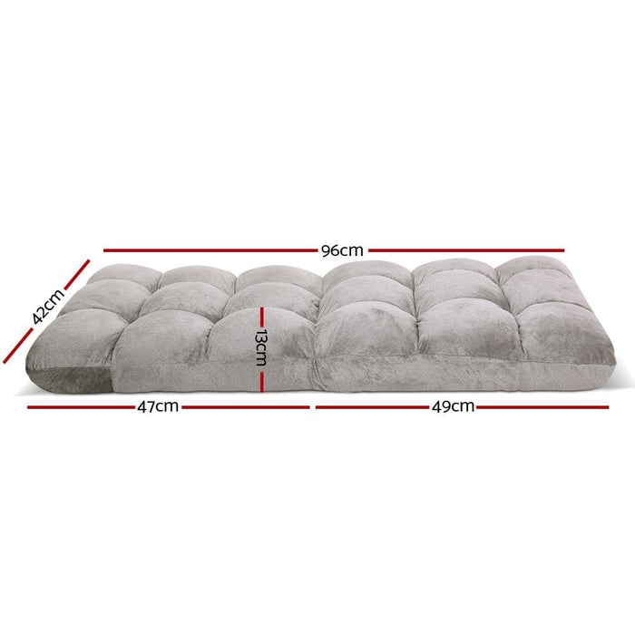 Artiss Lounge Sofa Floor Recliner Futon Chaise Folding