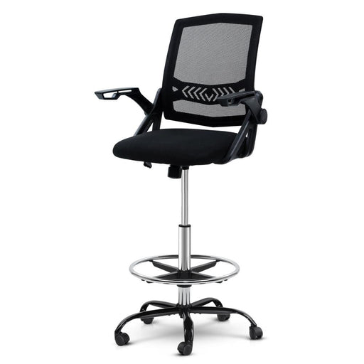 Artiss Office Chair Veer Drafting Stool Mesh Chairs Flip Up
