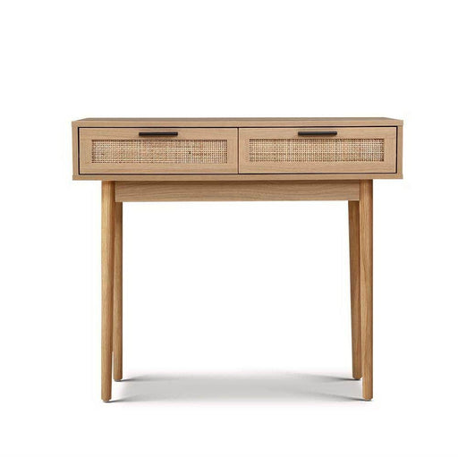 Artiss Rattan Console Table Drawer Storage Hallway Tables