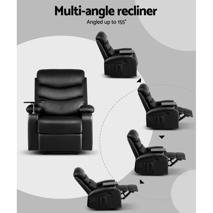Artiss Recliner Chair Armchair Lounge Sofa Chairs Couch Pu