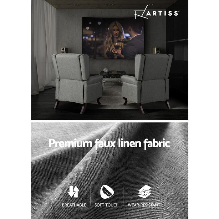 Artiss Recliner Chair Luxury Lounge Armchair Single Sofa