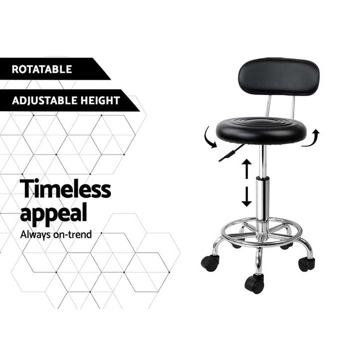 Goslash Picks Artiss Salon Stool Swivel Chair Backrest