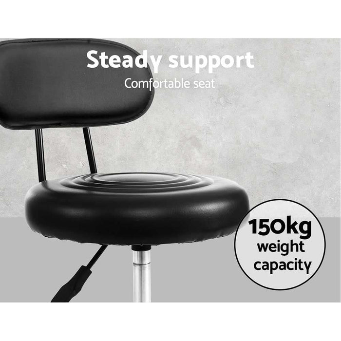 Goslash Picks Artiss Salon Stool Swivel Chairs with Back