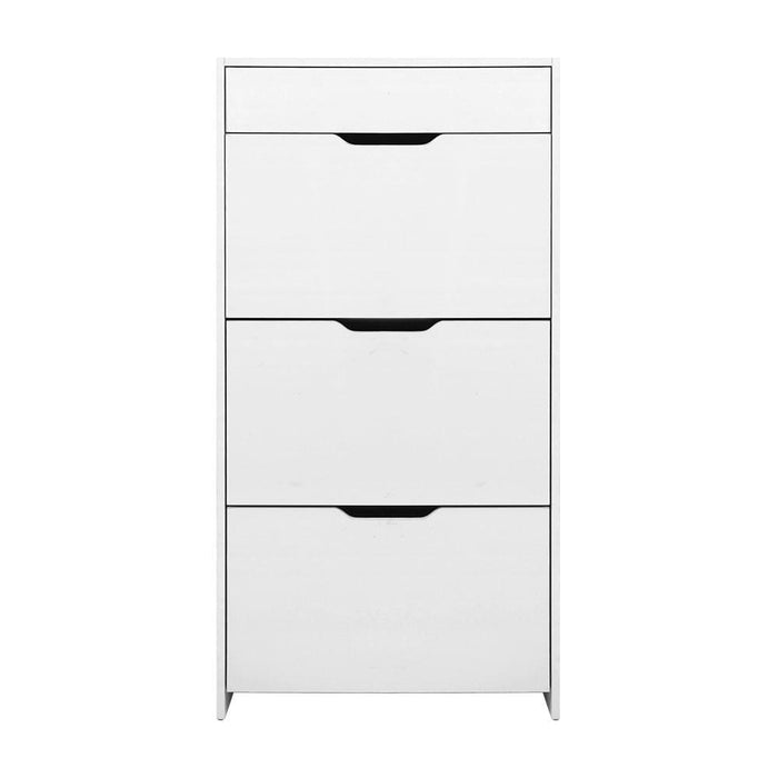Artiss Shoe Cabinet 3 Tier Shoes Storage Drawer High Gloss
