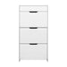 Artiss Shoe Cabinet 3 Tier Shoes Storage Drawer High Gloss