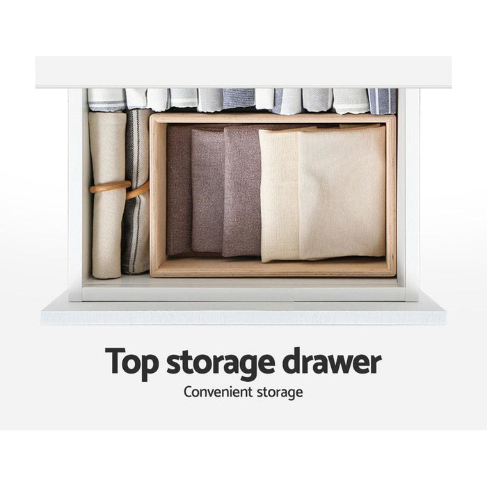 Artiss Shoe Cabinet 3 Tier Shoes Storage Drawer High Gloss