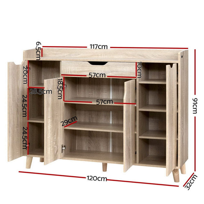 Artiss Shoe Cabinet Shoes Storage Rack 120cm Organiser
