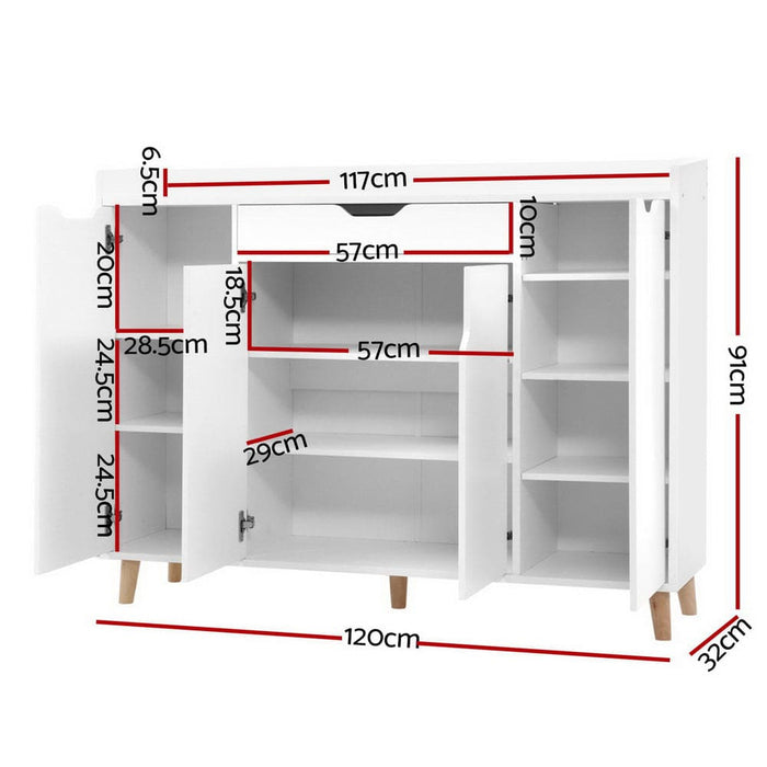 Artiss Shoe Cabinet Shoes Storage Rack 120cm Organiser