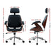 Artiss Wooden Office Chair Computer Gaming Chairs Executive