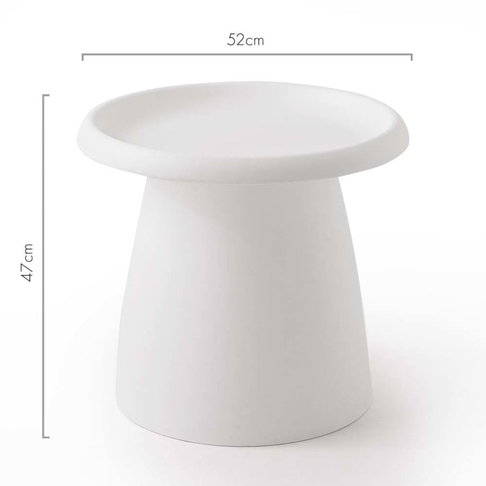 Artissin Coffee Table Mushroom Nordic Round Small Side 50cm
