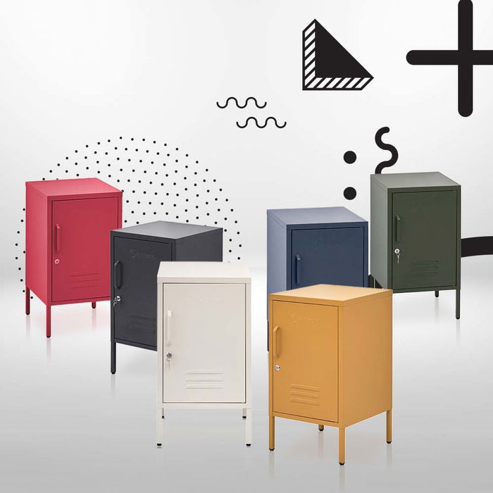 Artissin Mini Metal Locker Storage Shelf Organizer Cabinet