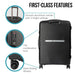 Astra 24in Lightweight Hard Shell Suitcase - Obsidian Black