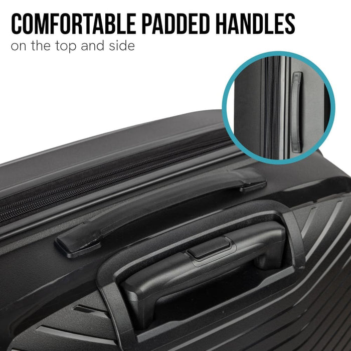 Astra 24in Lightweight Hard Shell Suitcase - Obsidian Black