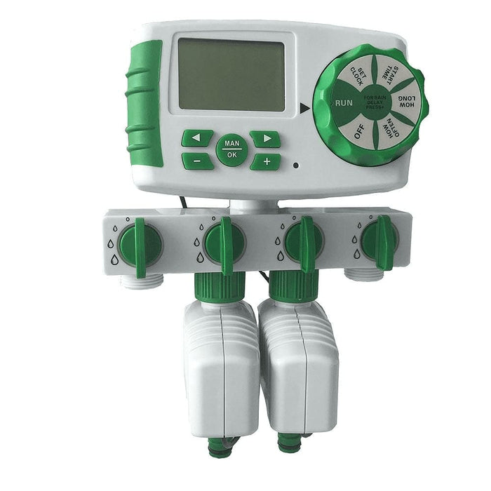 Automatic 4-zone Water Timer Controller System with 2