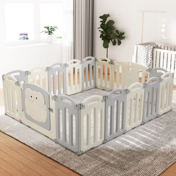 Baby Playpen 16 Panels Foldable Toddler Fence Safety Play