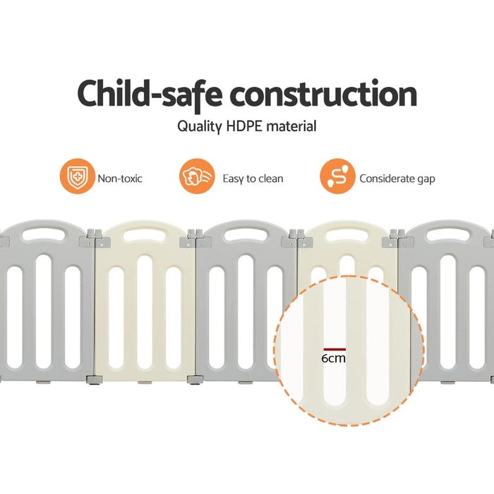 Baby Playpen 20 Panels Foldable Toddler Fence Safety Play