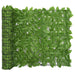 Balcony Screen with Green Leaves 400x100 Cm Toppbb
