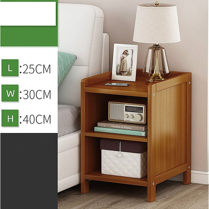 Bamboo Bedside Table Nightstand Storage Bedroom Sofa Side