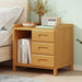 Bamboo Bedside Table Nightstand Storage Bedroom Sofa Side