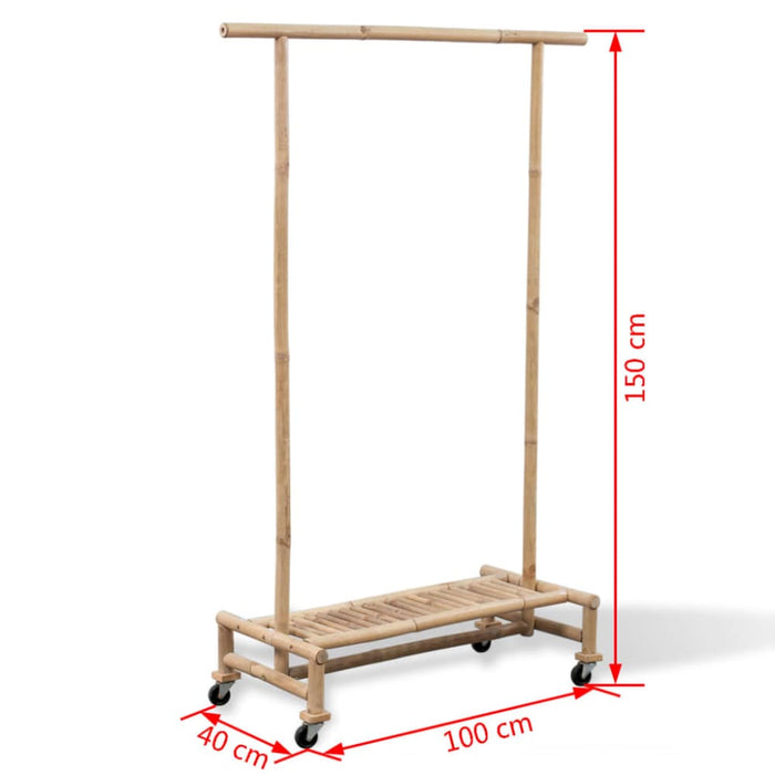 Bamboo Clothes Rack Xaxakl