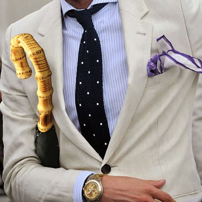 Bamboo Handle Design Windproof Umbrella