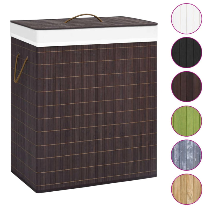 Bamboo Laundry Basket Brown 100 l Txbian