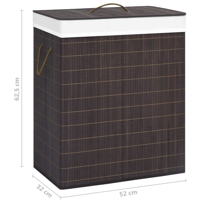 Bamboo Laundry Basket Brown 100 l Txbian