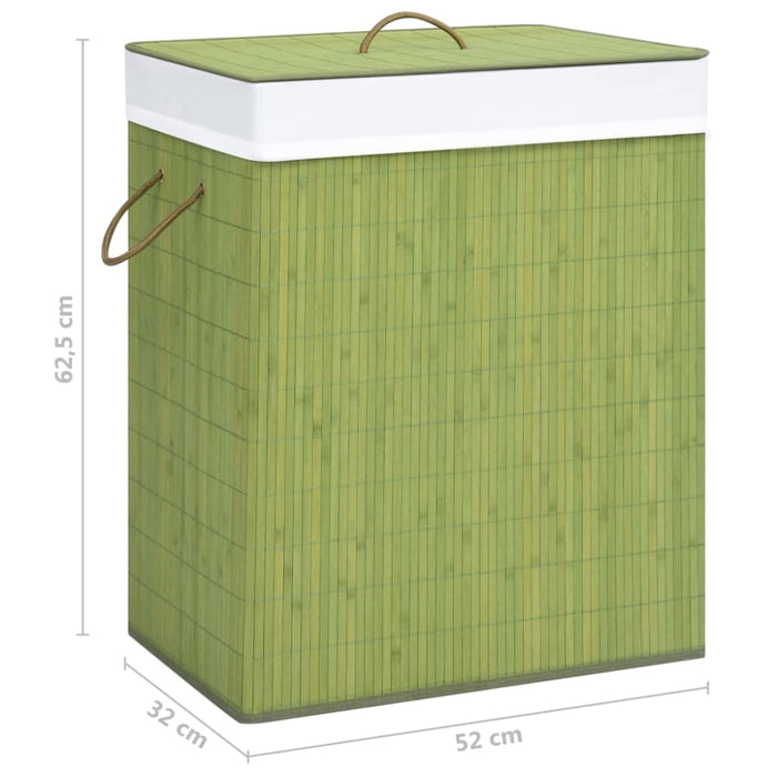 Bamboo Laundry Basket Green 100 l Txbipb