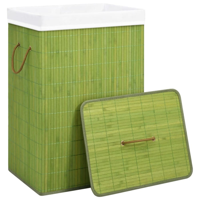Bamboo Laundry Basket Green Txbipt