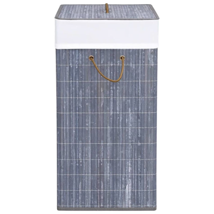 Bamboo Laundry Basket Grey 100 l Txbiax