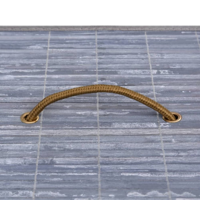 Bamboo Laundry Basket Grey 100 l Txbiax