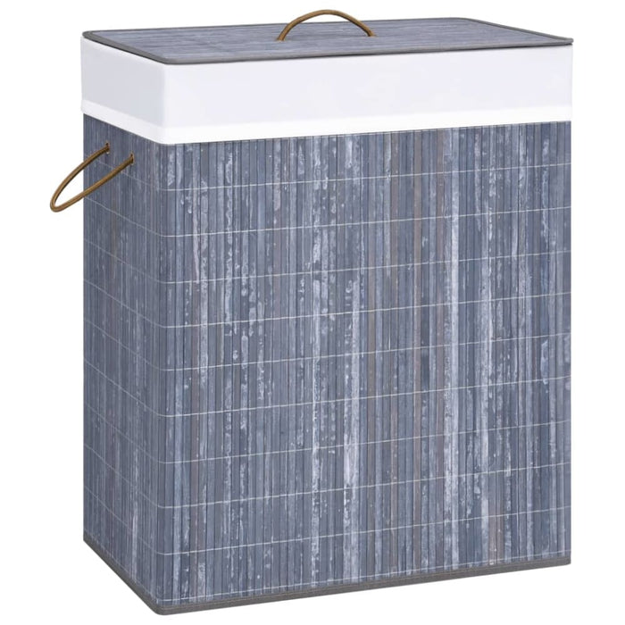 Bamboo Laundry Basket Grey 100 l Txbiax
