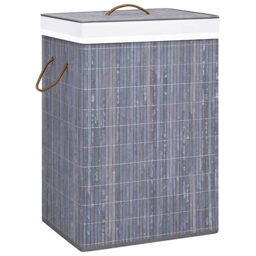 Bamboo Laundry Basket Grey 72 l Txbiao