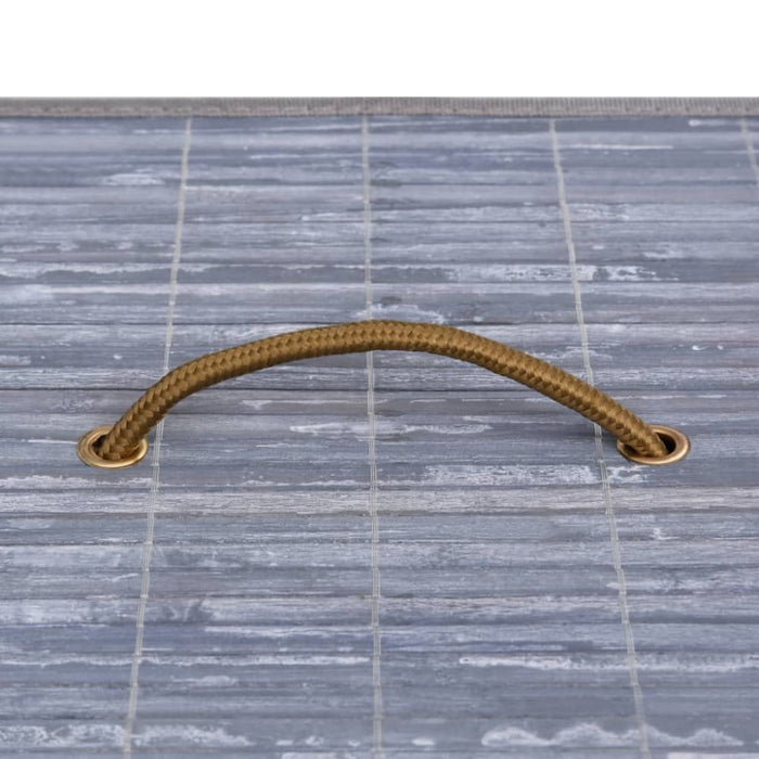 Bamboo Laundry Basket Grey 83 l Txbipl