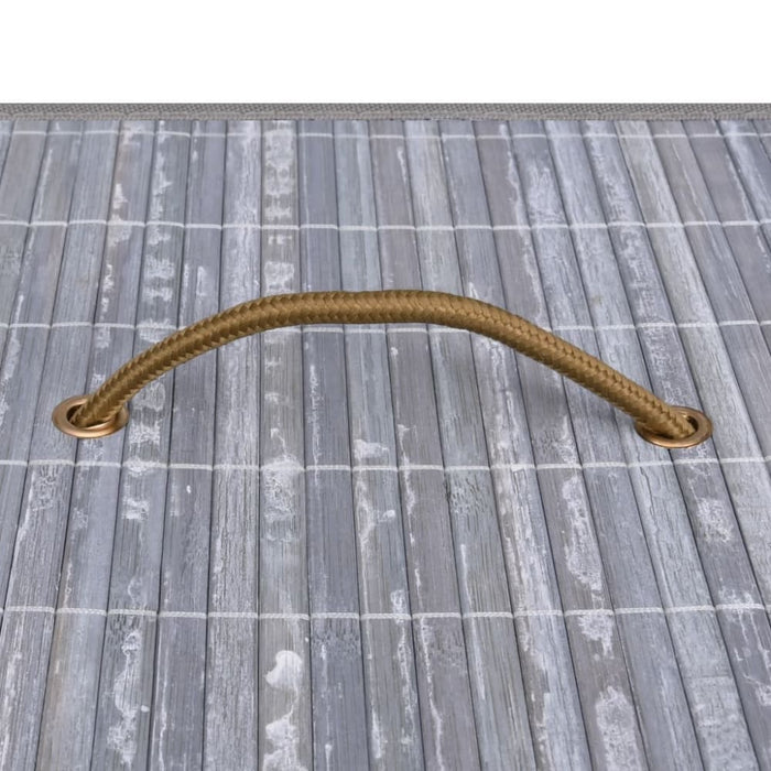 Bamboo Laundry Basket Grey Txbipp