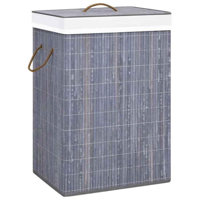 Bamboo Laundry Basket Grey Txbipp
